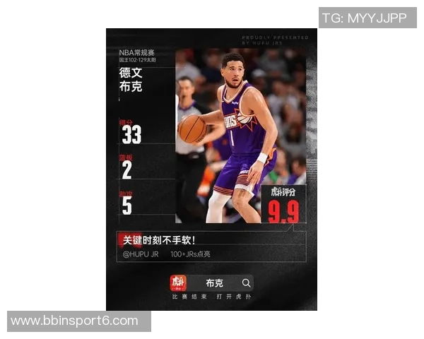 布克高效发挥助球队取胜13投6中贡献19分6板5助3断正负值17